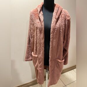 Women's Plush Rose Teddy Jacket